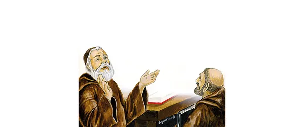 Na cozinha, com Irmão Bartolomeu