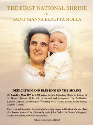 Canadá dedica Santuário Nacional à Santa Gianna Beretta.jpg