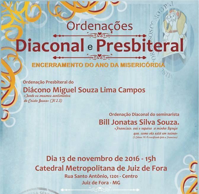 Fiéis de Juiz de Fora celebram novas ordenações sacerdotais e diaconais.jpg Fiéis de Juiz de Fora celebram novas ordenações sacerdotais e diaconais.jpg