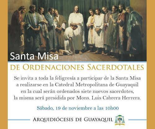 Arquidiocese de Guayaquil terá sete novos sacerdotes.jpg