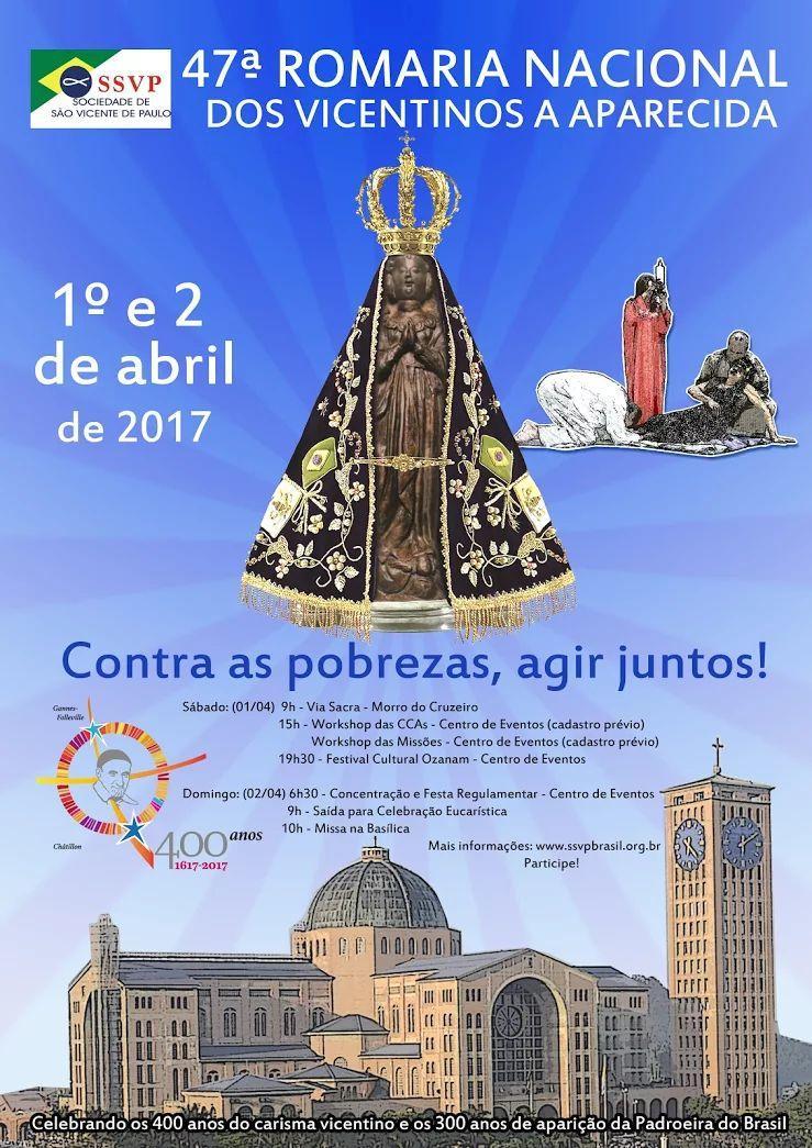 Divulgada programação da 47ª Romaria Nacional dos Vicentinos em Aparecida.jpg Divulgada programação da 47ª Romaria Nacional dos Vicentinos em Aparecida.jpg