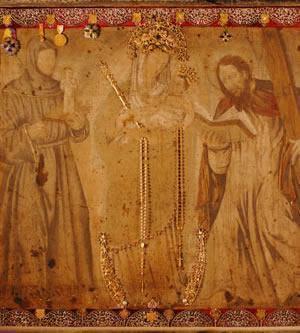Quadro de Nossa Senhora de Chiquinquirá peregrina à Colômbia para visita do Papa.jpg