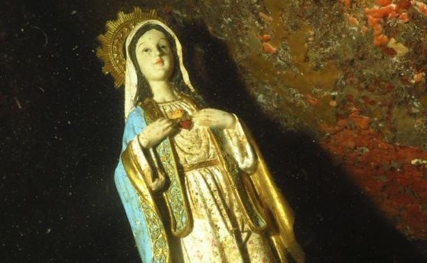 Encontrada Imagem do Imaculado Coração de Maria no mar em Florianópolis.jpg