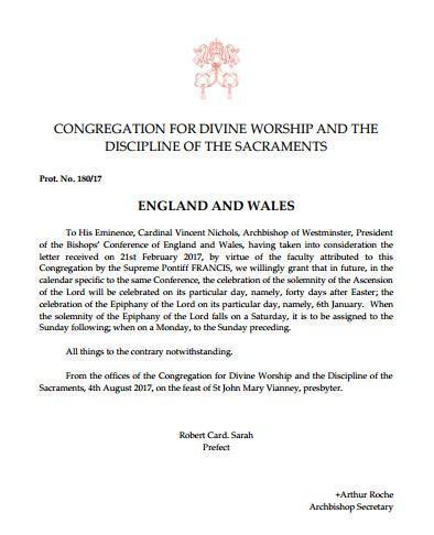 Bispos da Inglaterra restauram festas da Epifania e Ascensão às suas datas tradicionais.jpg