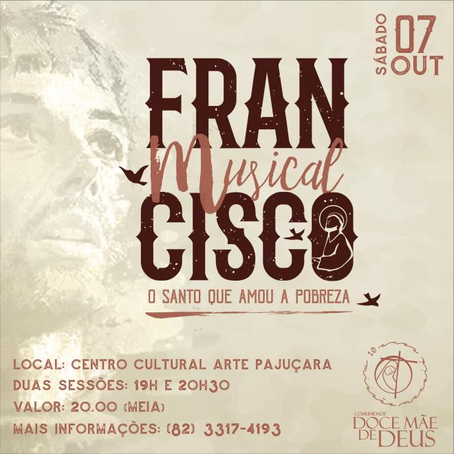 A vida de São Francisco de Assis é tema de apresentação artística em Maceió.png