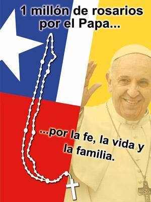 Chilenos prometem rezar um milhão de Rosários pela visita do Papa ao país.jpg