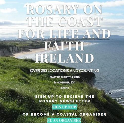 Católicos na Irlanda rezam Rosário na costa para rodear o país em oração.jpg