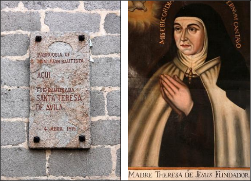 Festa do Batismo de Santa Teresa de Jesus é celebrada na Espanha.png